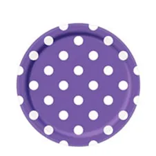 Marquee Event Hire By Inventiva Creative Studio Purple Polka Dot Paper Plates.jpg