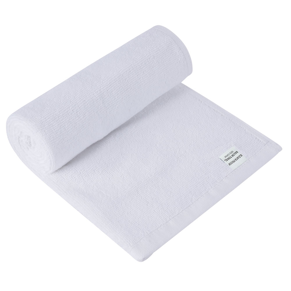white salon towels