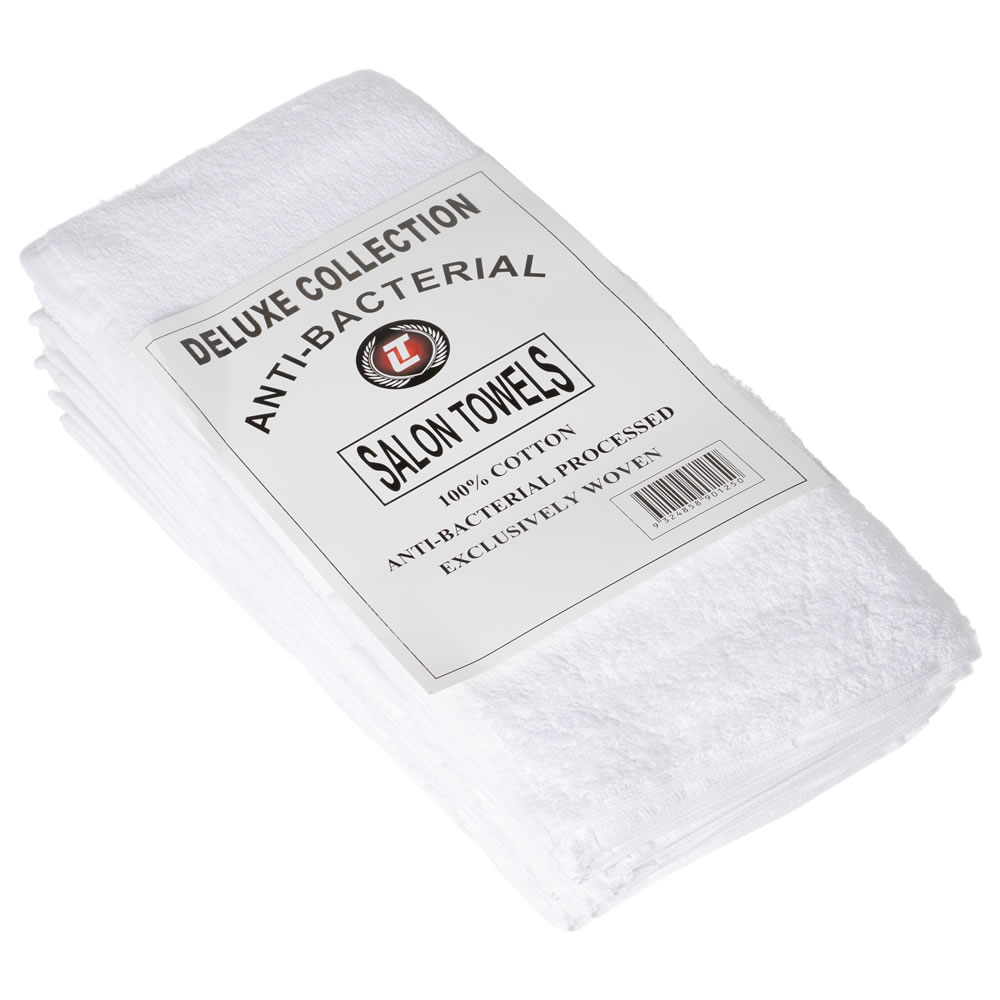 white salon towels