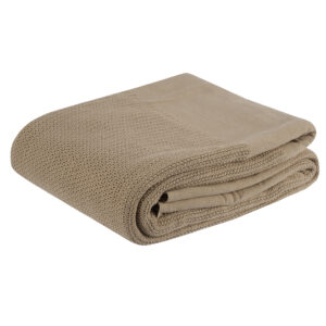 Cellular Cotton Blanket beige