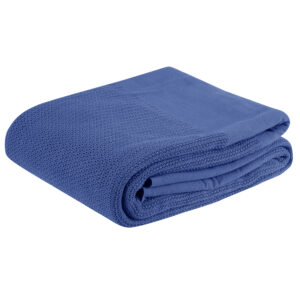 Cellular Cotton Blanket blue