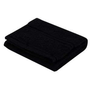 elegant black hand towel