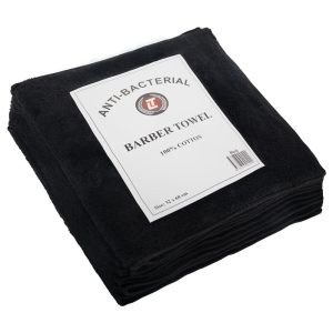 black barber towels